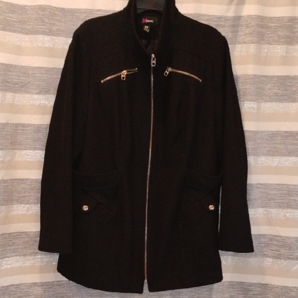 INC International Concepts Black Utility Jacket